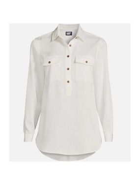 Lands’‎ End Twill TENCEL Fiber Popover Shirt NWT